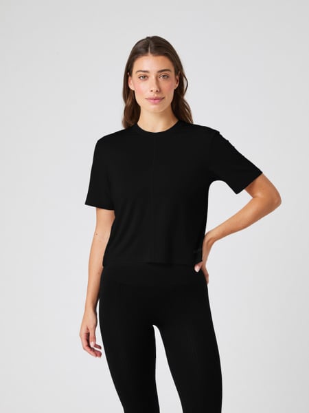 Björn Borg Studio Soft Cropped T-shirt Sort, M