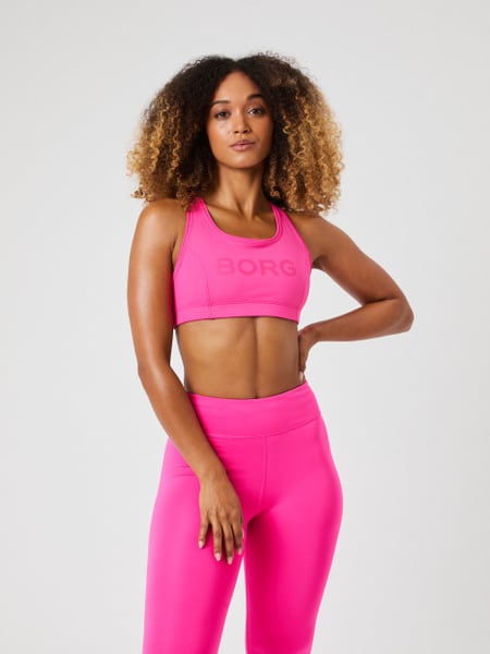 Björn Borg Borg Mid Support Sports Bra Pink, XL