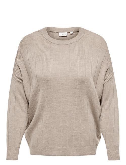 Cartess Ls O-Neck Knt ONLY Carmakoma Brown