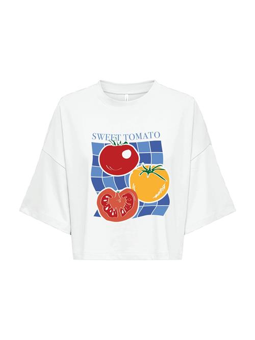 ONLY Carmakoma Oversized bluse 'CARRuth'  safir / gul / brandrød / hvid