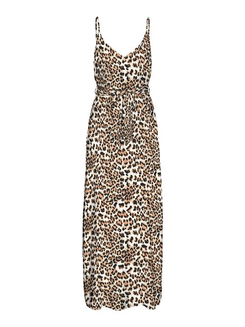 VERO MODA Kjole 'VMEASY'  ecru / lysebrun / sort