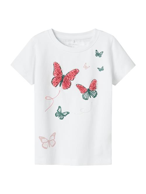NAME IT Bluser & t-shirts 'NMFLOFLA'  mørkegrøn / lyserød / gammelrosa / hvid