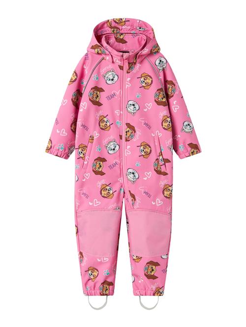 NAME IT Funktionsjakkesæt 'NMFAlfa08 Pawpatrol'  karamel / lysebrun / lys pink / hvid