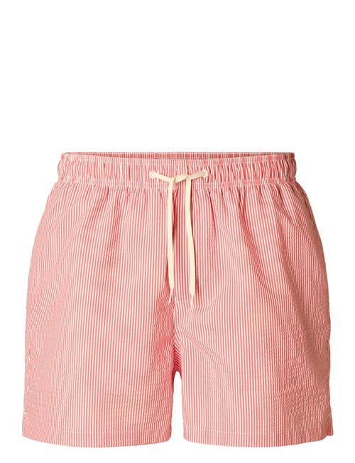 Slhcooper Seersucker Swimshorts W Selected Red
