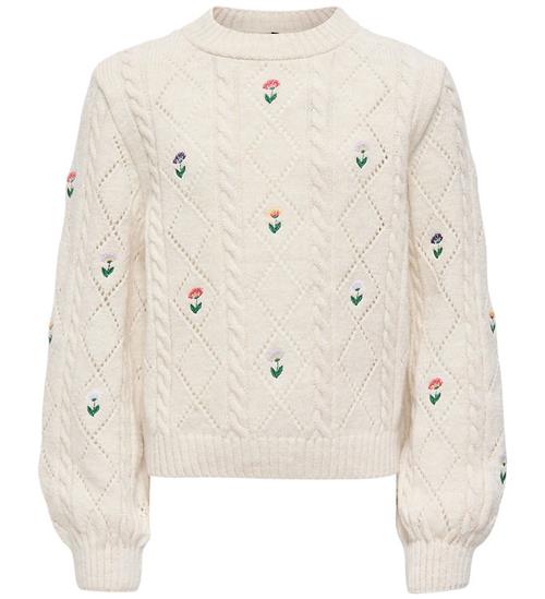 Kids Only Sweatshirt - Strik - KogFlower - Tofu/Flowers EMB