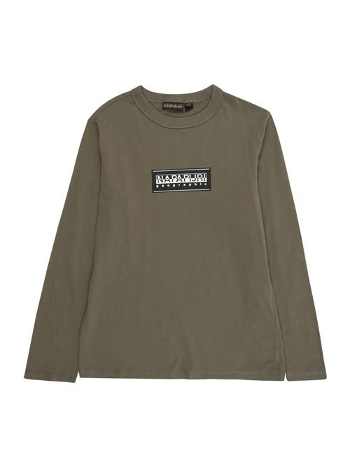 NAPAPIJRI Shirts 'K S-CHAMOIS'  grøn / sort / hvid