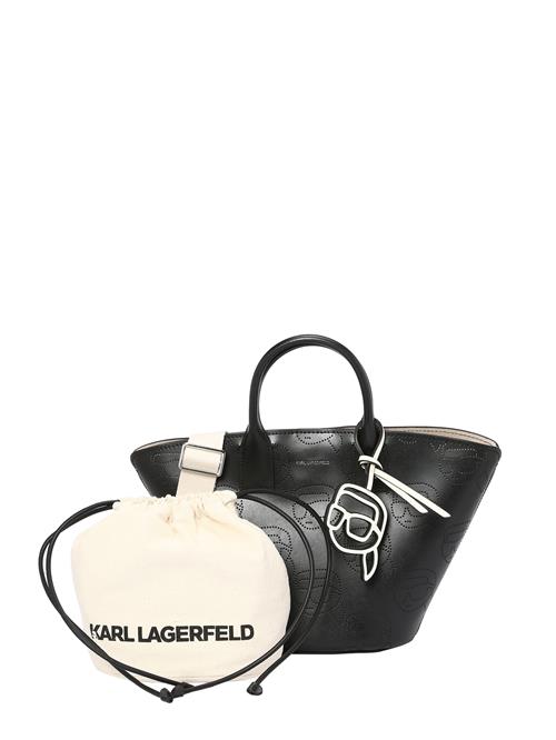 Karl Lagerfeld Håndtaske 'IKONIK 2.0'  sort / naturhvid