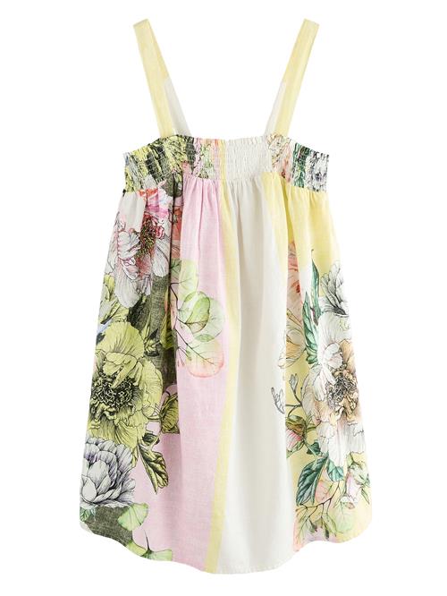 Next Sommerkjole  citron / oliven / rosé / hvid