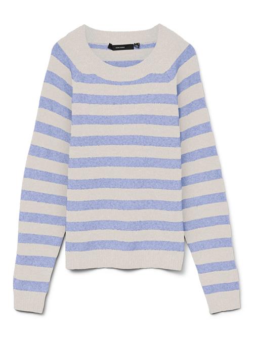 VERO MODA Pullover 'VMDoffy'  beige / blå-meleret