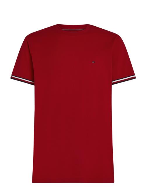 Global Stripe Cuff Tee Tommy Hilfiger Red