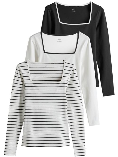 The Set Shirts  sort / hvid