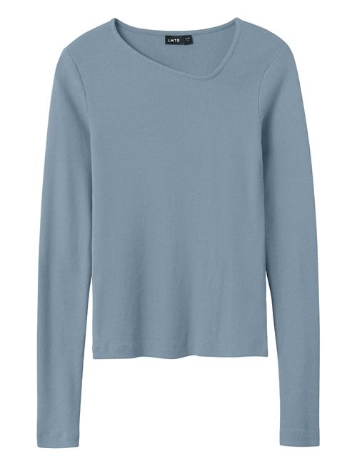 Nlfdida Ls Short Uneven Neck Top LMTD Blue