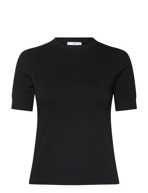 Short-Sleeved Fine-Knit Sweater Mango Black