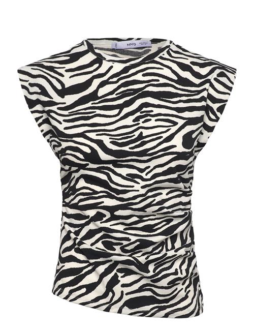 Draped Sleeveless T-Shirt Mango Patterned