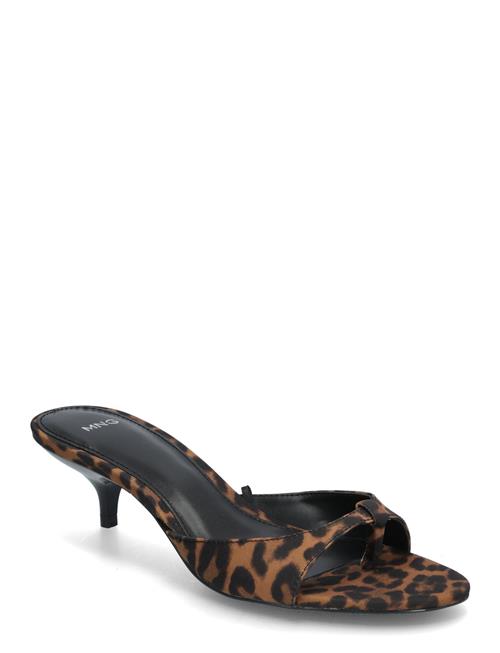 Animal Print Kitten Heel Sandal Mango Patterned