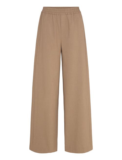 Wide Leg Jogger Trousers Mango Brown