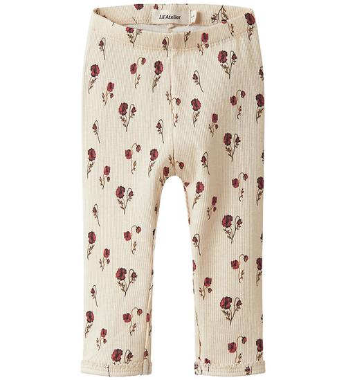 Lil Atelier Leggings - Rib - NbfLavo - Turtledove