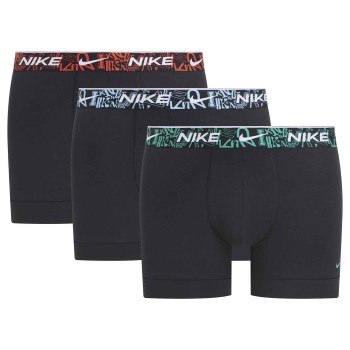 Nike 3P Everyday Essentials Cotton Stretch Trunk D1 Sort Mønster bomuld Medium Herre