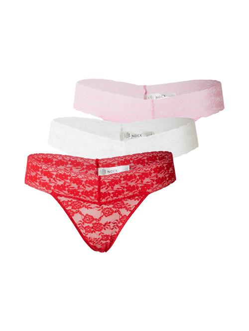 Lindex String 'Lacey'  lyserød / rød / hvid