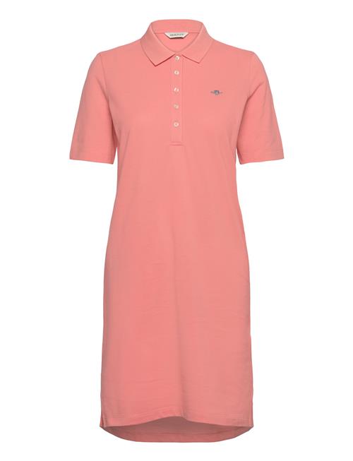 Slim Shield Ss Pique Polo Dress GANT Pink