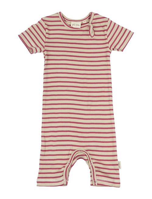 Jumpsuit S/S Modal Striped Petit Piao Red
