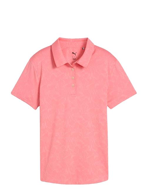W Mattr Lianas Jacquard Ss Polo PUMA Golf Pink