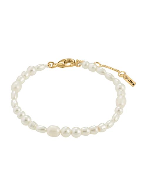 Pilgrim Armbånd 'ELLIANA'  guld / perlehvid