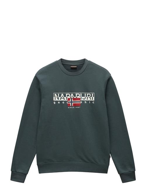 Se Aylmer Winter Sweatshirt Napapijri Green ved Booztlet