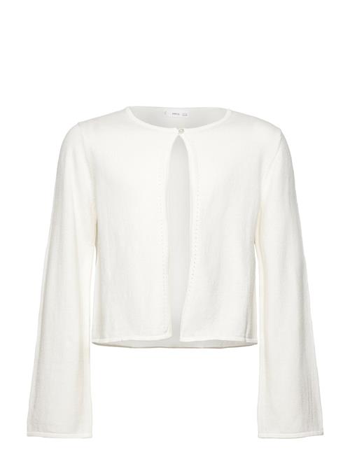 Fine-Knit Cotton Cardigan Mango White