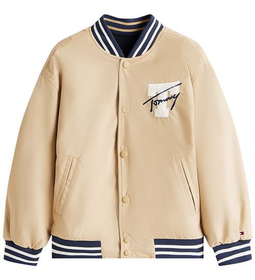 Tommy Hilfiger Bomberjakke - Vendbar - Gentle Gold/Navy