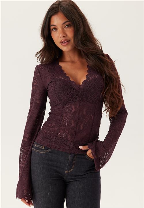 BUBBLEROOM Long Sleeve Lace Top