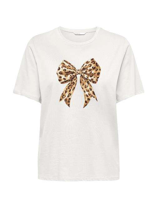 ONLY Shirts 'ONLKITA'  camel / mørkebrun / hvid