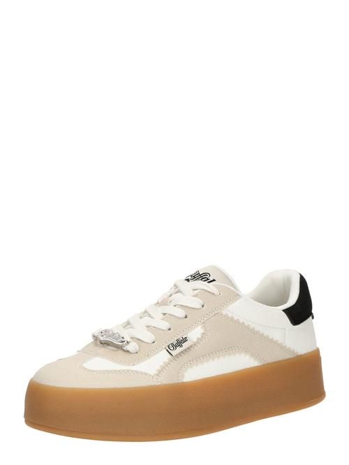 BUFFALO Sneaker low 'CAJO'  ecru / sort / hvid