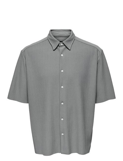 Onsboyy Life Rlx Recy Pleated Ss Shirt ONLY & SONS Grey