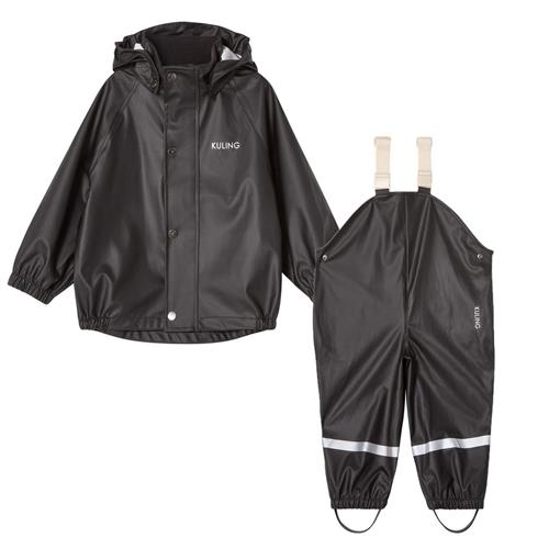 Kuling San Marino Uforet Regnsæt Always Black 86/92 cm  Sort  86/92 cm  kvinde