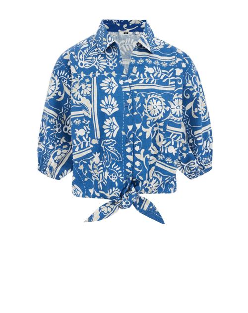 WE Fashion Bluse  blå / hvid