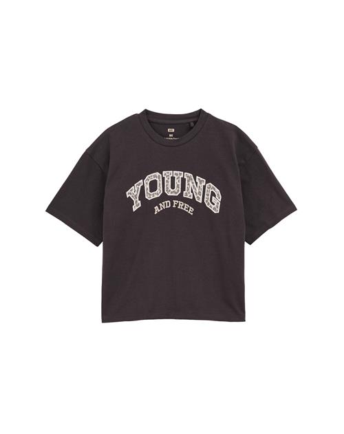 WE Fashion Bluser & t-shirts  beige / mørkegrå