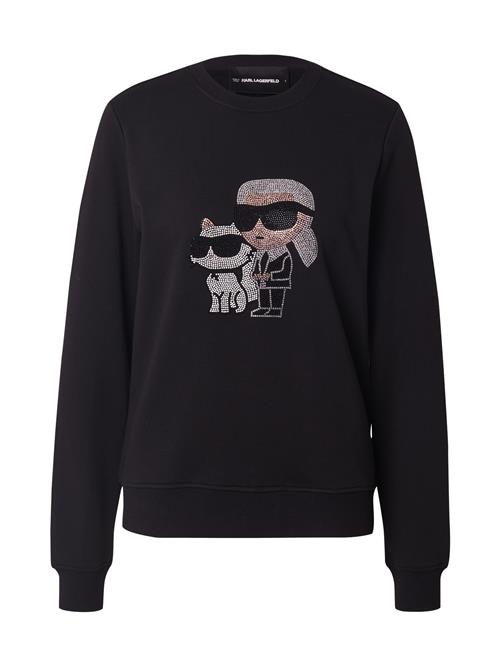 Se Karl Lagerfeld Sweatshirt 'IKON'  gammelrosa / sort / sølv ved About You