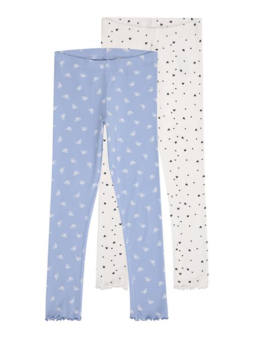 NAME IT Leggings 'NMFVEMIA'  azur / sort / hvid