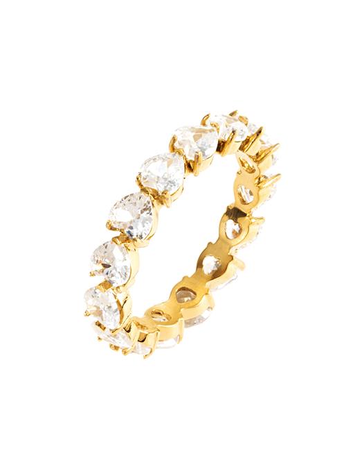 Heart Crystal Ring By Jolima Gold