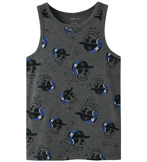 Name It Undertrøje - Noos - NkmTank Top - 2-pak - Dark Grey Mela