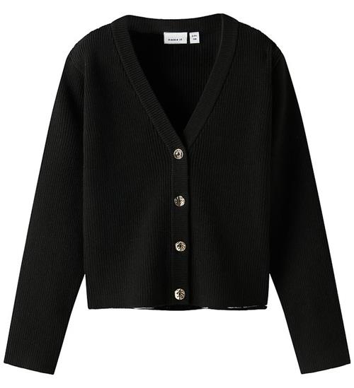Name It Cardigan - Strik - Rib - NkfLarenLise - Black