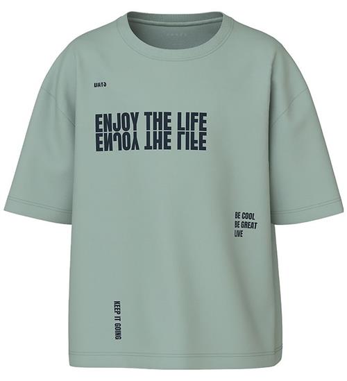 Name It T-shirt - NkmVictor - Jadeite/Enjoy The Life Be Cool