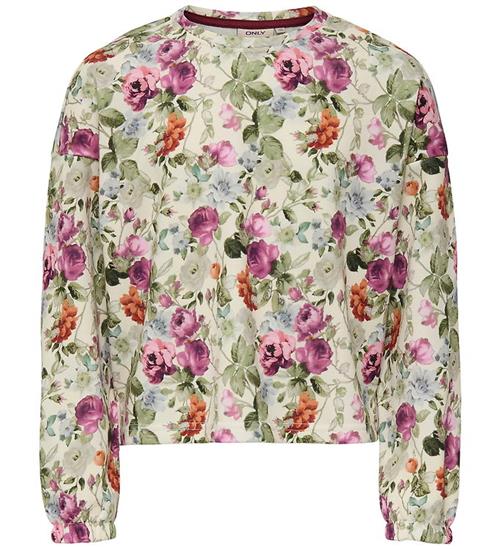 Kids Only Sweatshirt - KogSelma - Egret/Farmers Flower