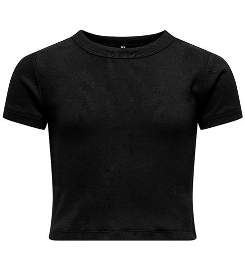Kids Only T-shirt - KogBina - Rib - Sort