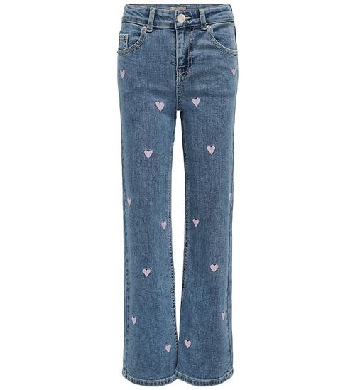 Kids Only Jeans - KogJuicy - Wide - Heart - Noos - Blue Denim