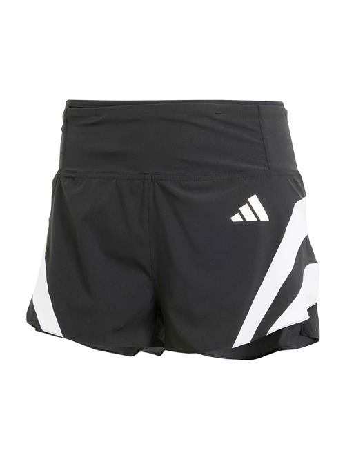 ADIDAS PERFORMANCE Sportsbukser 'ADIZERO'  sort / hvid