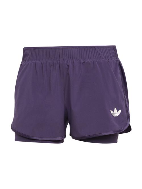 ADIDAS PERFORMANCE Sportsbukser 'PRO'  mørkelilla / hvid