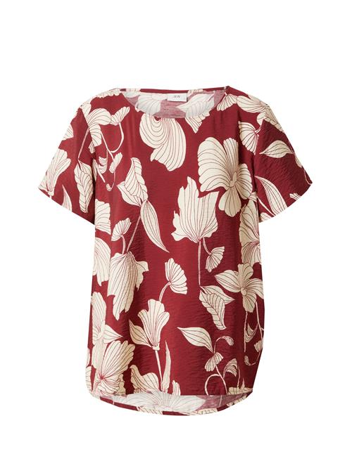 JDY Bluse 'JDYTROYA'  ecru / vinrød