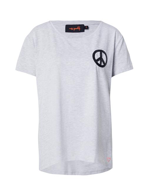 miss goodlife Shirts 'Balance'  grå-meleret / pastelrød / sort
